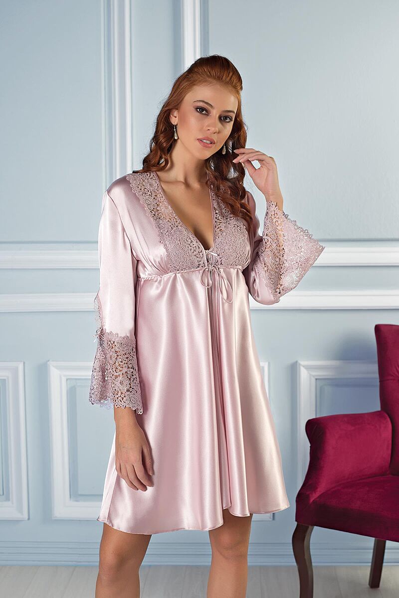 Saten Altılı Gelin Çeyiz Seti - 6625 Pudra - Pierre Cardin (1)
